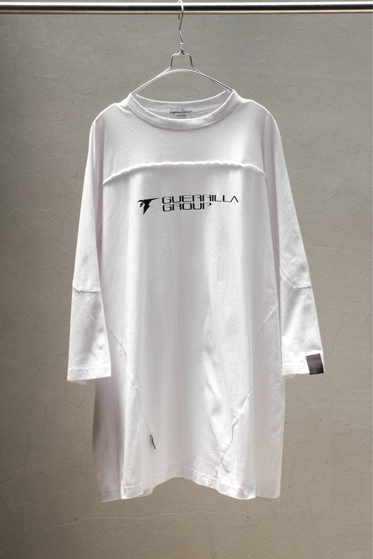 Guerrilla Group S7-TT01 Raw Edge Panel Tee 吉豐重工 破壞機能拼接白色短Tee