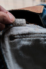 Vintage 80s Levi's 517 Single Stitch Bootcut Indigo Denim Jeans Made in USA  美製復古橘單線喇叭牛仔長褲