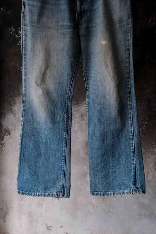 Vintage 80s Levi's 517 Single Stitch Bootcut Indigo Denim Jeans Made in USA  美製復古橘單線喇叭牛仔長褲