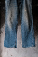 Vintage 80s Levi's 517 Single Stitch Bootcut Indigo Denim Jeans Made in USA  美製復古橘單線喇叭牛仔長褲