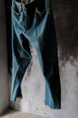 Vintage Levi's RED 2001 1st Comfort Blue Denim Jeans Made in Italy復刻紅線 2001 年初代立體剪裁流蘇褲腳牛仔褲