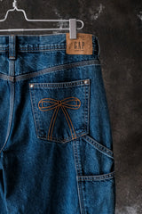GAP x Sandy Liang Bow Embroidery Carpenter Jeans Blue聯名系列藍色蝴蝶結刺繡工裝木工牛仔寬褲