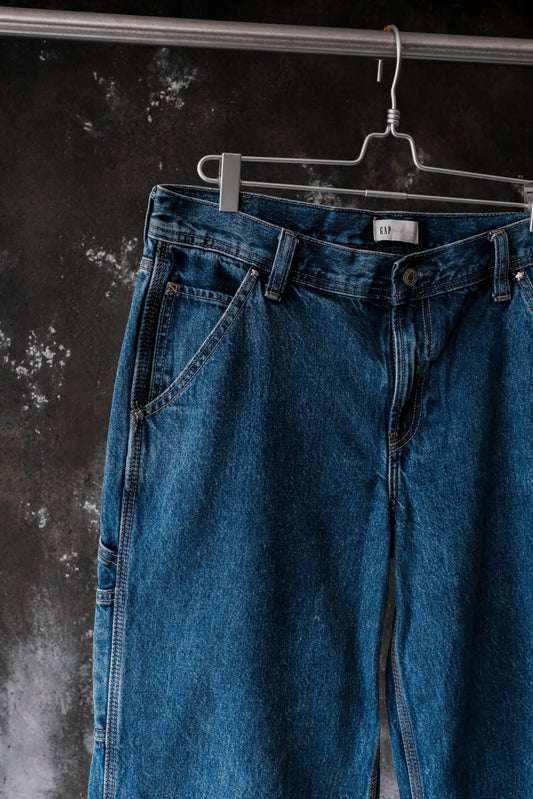 GAP x Sandy Liang Bow Embroidery Carpenter Jeans Blue聯名系列藍色蝴蝶結刺繡工裝木工牛仔寬褲