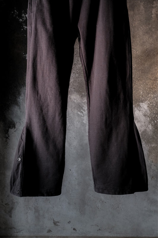 032c Workshop x Sloggi Heavy Terry Sweatpants 黑色重磅毛圈布排扣開衩束口運動寬褲