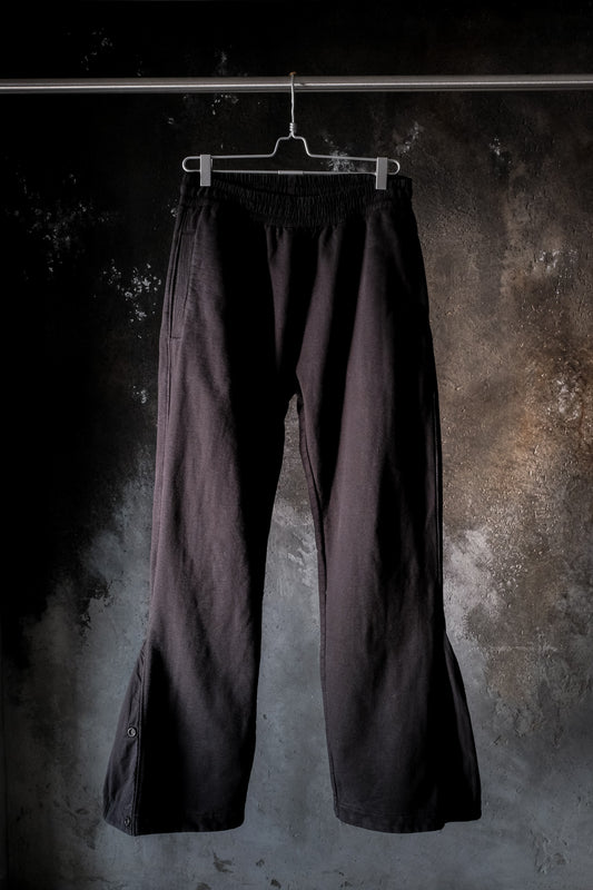 032c Workshop x Sloggi Heavy Terry Sweatpants 黑色重磅毛圈布排扣開衩束口運動寬褲