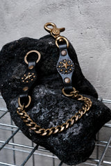 CALEE Star Studded Leather Wallet Chain BLACK 日系復古美式品牌 星星鉚釘皮革腰鍊 全新