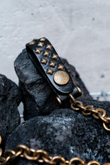 CALEE Studded Leather Wallet Chain BLACK 日系復古美式品牌 金字塔鉚釘皮革腰鍊 全新