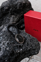 CALEE Concho Hair Tie BLACK 日系復古美式品牌 橢圓黑寶石髮圈 全新含原廠包裝盒