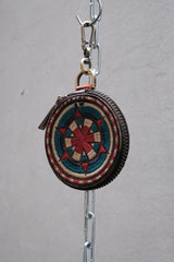 Blackmeans Circled Pouch Red Green刺繡零錢掛包