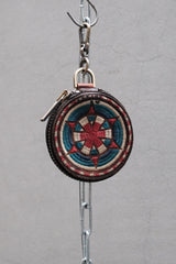 Blackmeans Circled Pouch Red Green刺繡零錢掛包