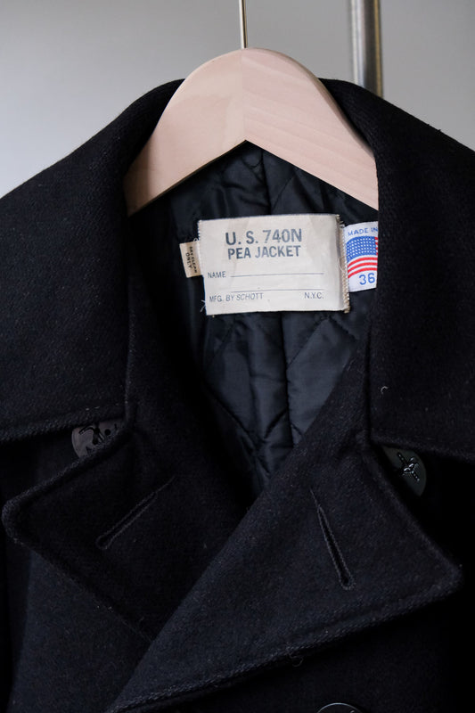 SCHOTT U.S. 740N Pea Coat Wool Jacket Made in USA