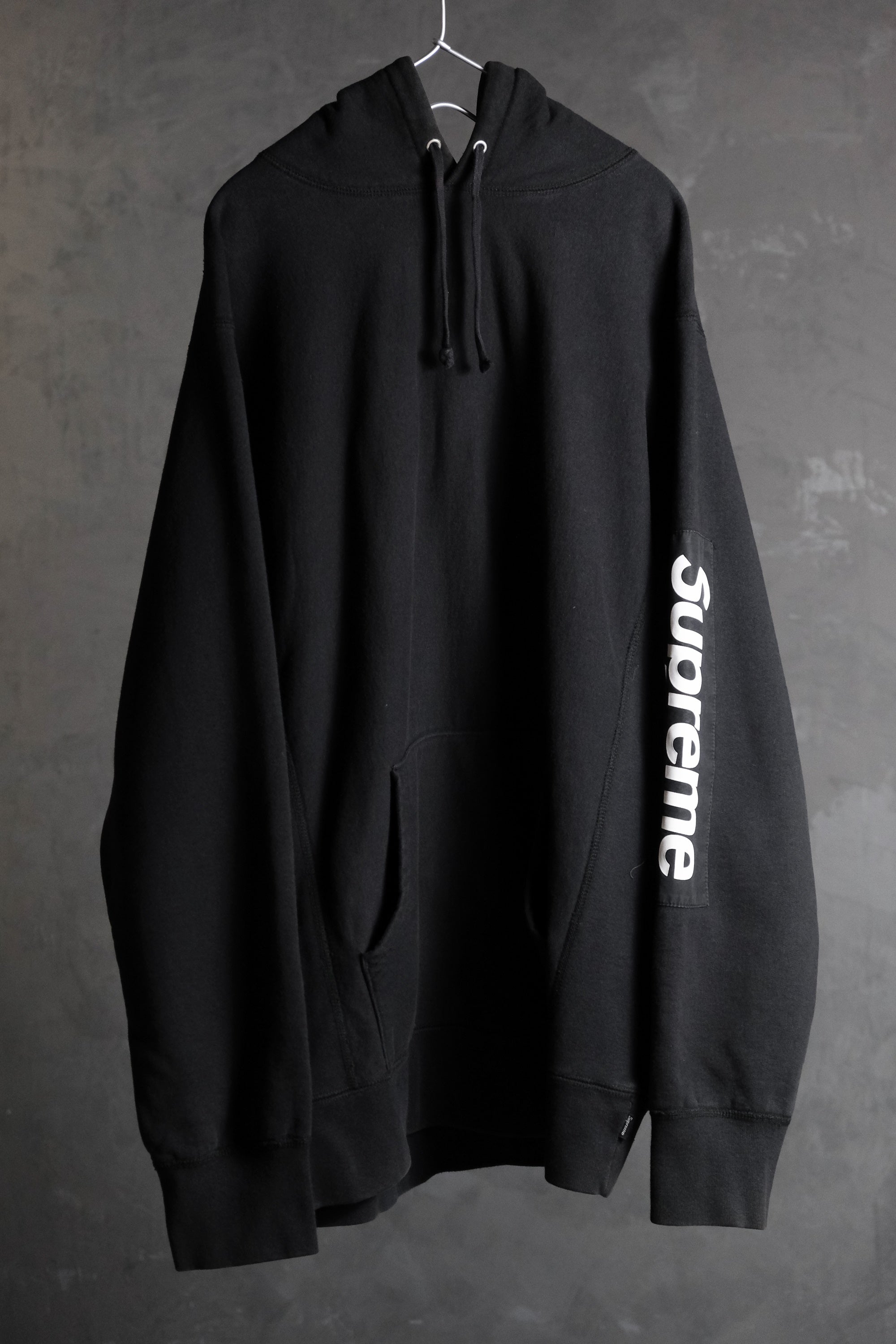 Supreme 17S/S Sleeve Patch Hooded Sweatshirt 手袖Logo帽T