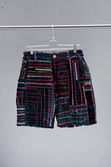 Ethnic Patchwork Vintage Fabric Shorts 民族風刺繡拼接古布短褲