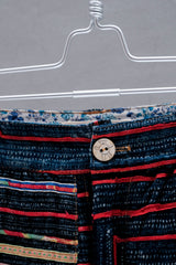 Ethnic Patchwork Vintage Fabric Shorts 民族風刺繡拼接古布短褲