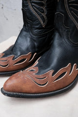 Laredo Two-Tone Flame Snip Toe Western Boots雙色火焰拼接尖頭西部靴 美國製