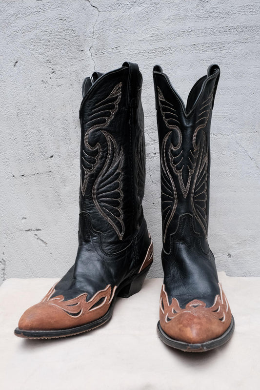 Laredo Two-Tone Flame Snip Toe Western Boots雙色火焰拼接尖頭西部靴 美國製