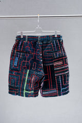 Ethnic Patchwork Vintage Fabric Shorts 民族風刺繡拼接古布短褲