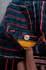 Ethnic Patchwork Vintage Fabric Shorts 民族風刺繡拼接古布短褲