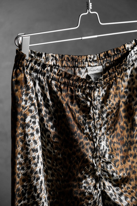 Satin Leopard Print Pajama Pants 緞面豹紋印花睡褲