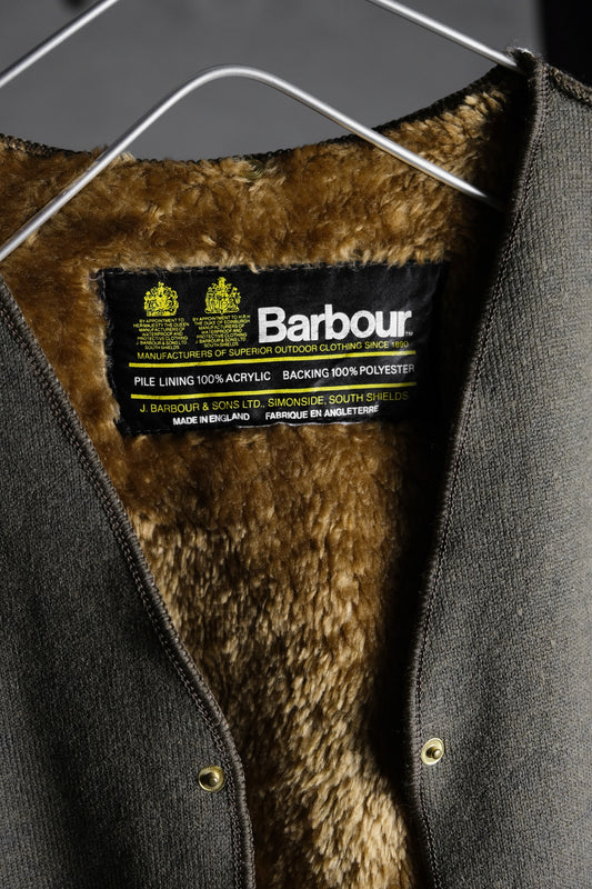 Barbour Vintage Warm Pile Liner Vest 雙皇冠時期 古著油布外套內裏保暖絨毛背心