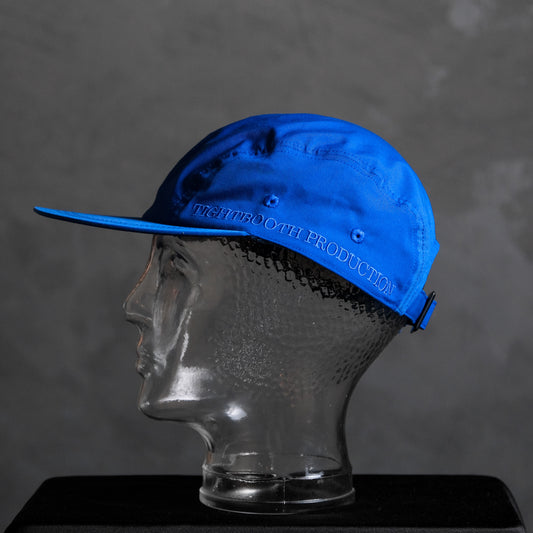 TIGHTBOOTH Side Logo Camp Cap Japanese skateboard brand electric embroidery Logo four-piece camping cap Blue