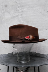 Stetson Whippet Royal Quality Fur Felt Fedora - Mink Color 美製最高峰 Whippet 皇家級毛呢紳士帽 - 貂皮棕