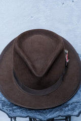Stetson Whippet Royal Quality Fur Felt Fedora - Mink Color 美製最高峰 Whippet 皇家級毛呢紳士帽 - 貂皮棕
