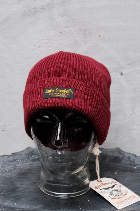 CALEE Classic Watch Cap Wool Knit Beanie經典標籤純羊毛哨兵毛帽 全新品