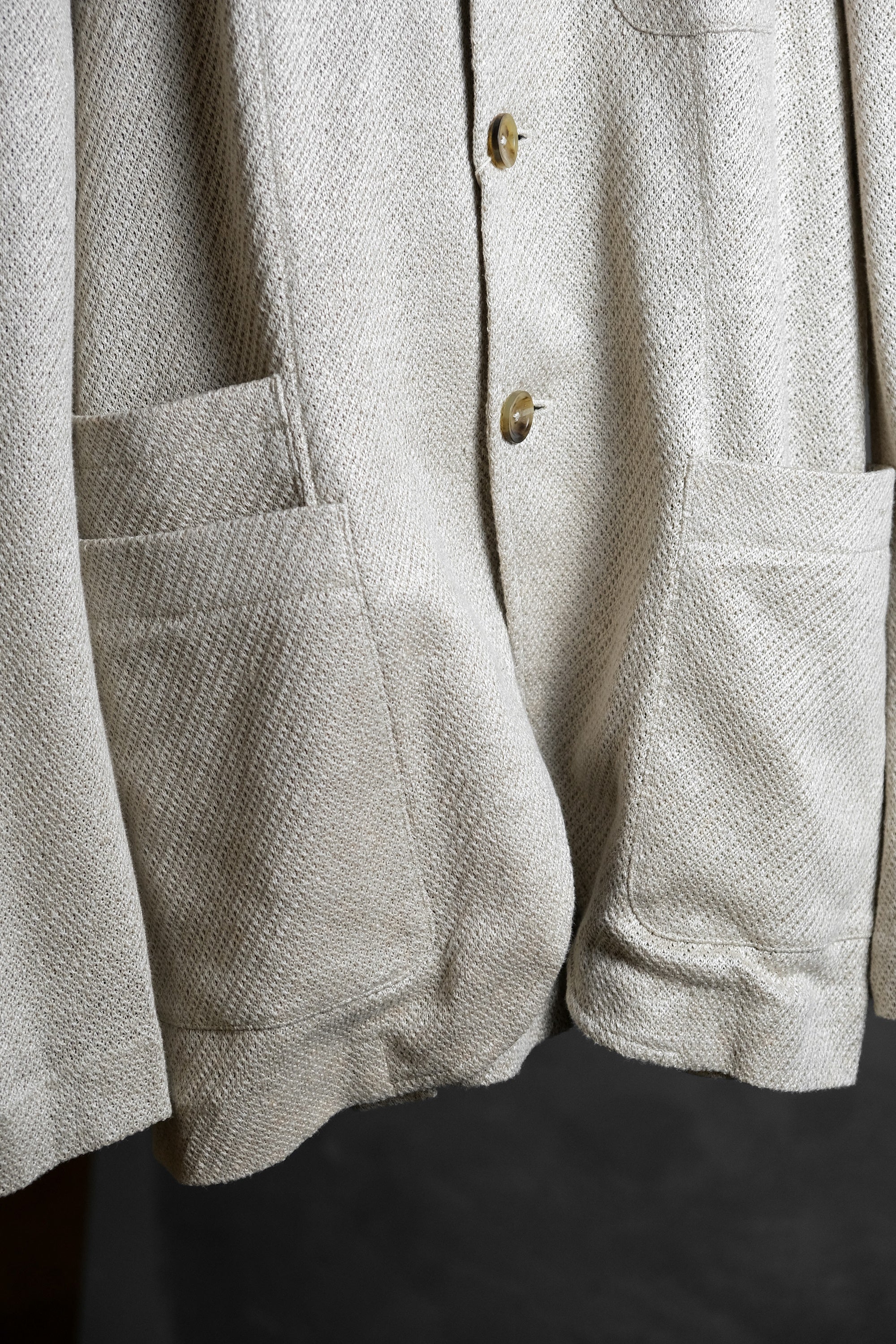 IKIJI リネン ブレザー ジャケット ベージュ 日本のデザイナー ブランドと海外の融合スタイル 日本製 ベージュ リネン スーツ ジャケット