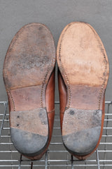 Brown Leather Apron Toe Derby Shoes 棕色牛皮德比鞋