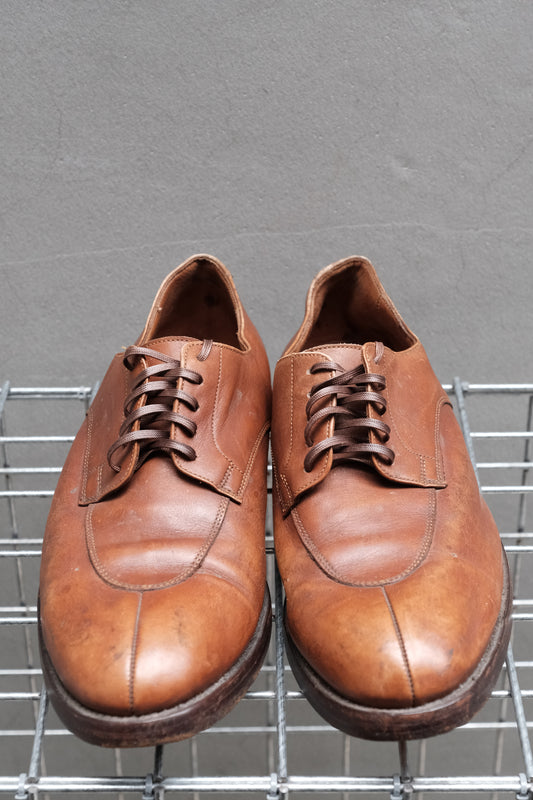 Brown Leather Apron Toe Derby Shoes 棕色牛皮德比鞋