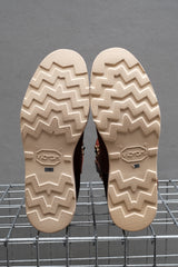 CALEE Studded Suede Leather Engineer Boots 酒紅色麂皮拼接牛皮鉚釘工程靴 Vibram底 日本製