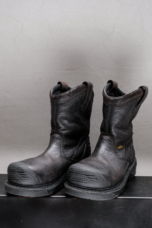 KEEN Utility Flatland Pull-On Waterproof Work Boots 鞋頭配置 KEEN.PROTECT 橡膠防護防刮罩與安全趾帽