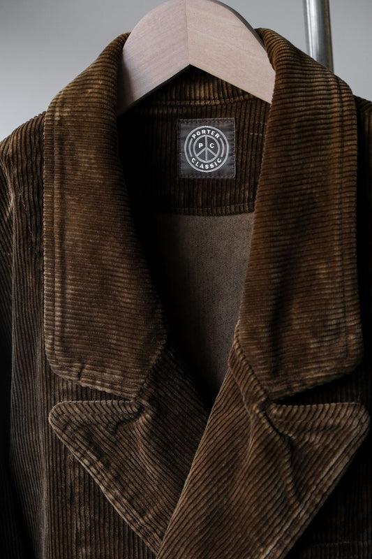 Porter Classic - CORDUROY TAILORED DOUBLE JACKET - GOLDEN BROWN(商品在海葵工作室)