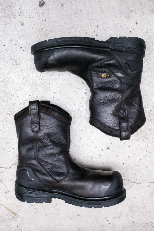 KEEN Utility Flatland Pull-On Waterproof Work Boots 鞋頭配置 KEEN.PROTECT 橡膠防護防刮罩與安全趾帽