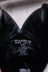 Shoe Dept Black Leather Western Boots 黑色皮革西部靴