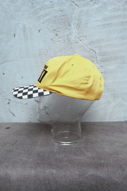 Vintage New York Taxi Checkerboard Snapback Cap 紐約計程車棋盤格棒球帽