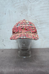 Burberry Vintage Check Graffiti Logo Print Baseball Cap 經典格紋塗鴉 Logo 棒球帽