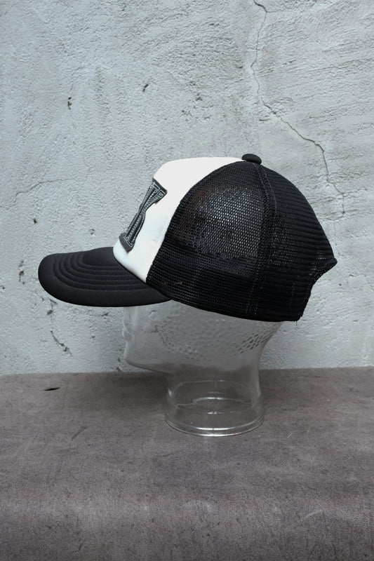 Number (N)ine SS06 FUCK Leather Patch Mesh Trucker Cap 宮下貴裕 皮革貼布網眼卡車帽