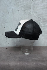 Number (N)ine SS06 FUCK Leather Patch Mesh Trucker Cap 宮下貴裕 皮革貼布網眼卡車帽