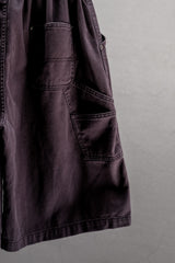 nul1.org ORIGINAL DENIM SHORTS FADED BLACK 水洗褪色補強工裝短褲