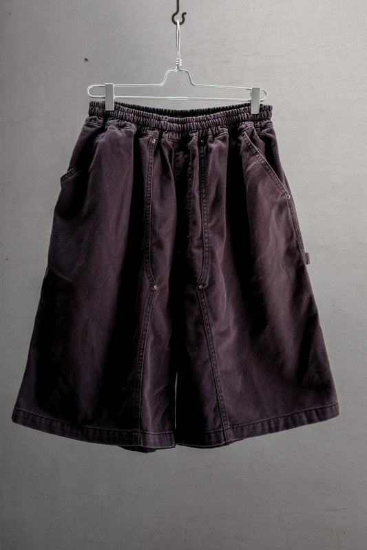 nul1.org ORIGINAL DENIM SHORTS FADED BLACK 水洗褪色補強工裝短褲
