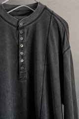 Professor.E HENLEY L/S TEE (COLD DYED GREY)