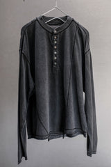 Professor.E HENLEY L/S TEE (COLD DYED GREY)
