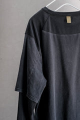 EYES&SINS LAYERED SLEEVE L/S TEE BLACK  吉豐重工 EYES&SINS 假兩件層次袖落肩長袖T 黑色