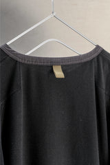 EYES&SINS WAFFLE HENLEY L/S TEE BLACK 吉豐重工 EYES&SINS 華夫格拼接亨利領長袖T 黑色