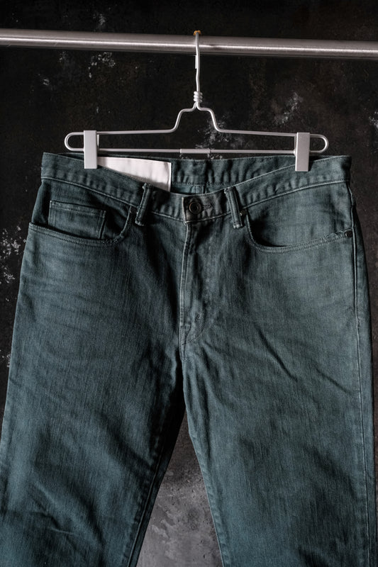 UNITED ARROWS &SONS Overdyed Green Cut Off Denim Jeans, Made in Japan 墨綠套染切邊丹寧褲 日本製