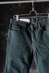 UNITED ARROWS &SONS Overdyed Green Cut Off Denim Jeans, Made in Japan 墨綠套染切邊丹寧褲 日本製