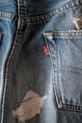 Levi's Vintage Clothing Lot 201 LVC Repaired Selvedge Denim Jeans Boro Repair Denim Pants LVC Lot 201 復刻 赤耳丹寧 大面積修補款