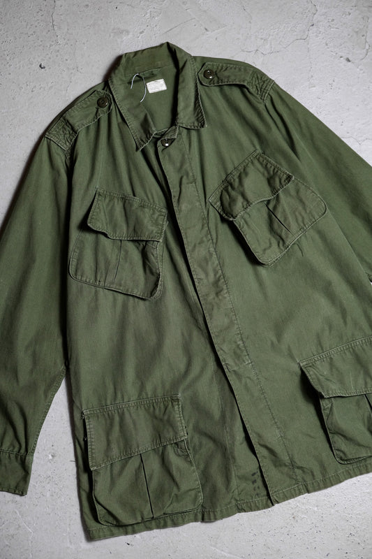 1960's Vintage US Army 2nd Type Jungle Jacket U.S. Army Public Issue Vietnam War Diagonal Pocket Field Jacket